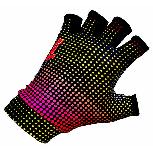 Dotted Neon Fingerless Gloves
