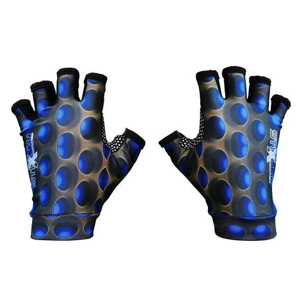 3D Armour Navy Fingerless Gloves
