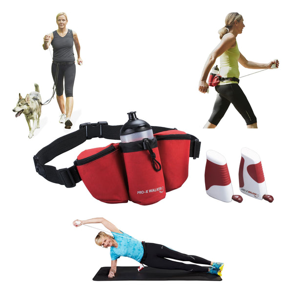 Pro X Walker | YOUR PERSONAL WALKING TRAINER AND COMPACT GYM ON THE GO - ALLin1 | out &amp; indoors | walking | running | physiotherapy | rehab | dog walking | buggy walks | Nordic Walking | Pilates (multifunctional belt with bottle)